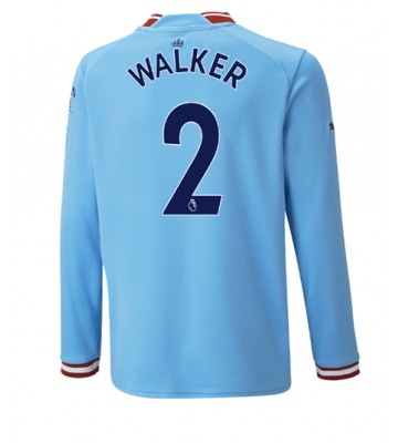 Manchester City Kyle Walker #2 Hjemmedrakt 2022-23 Langermet